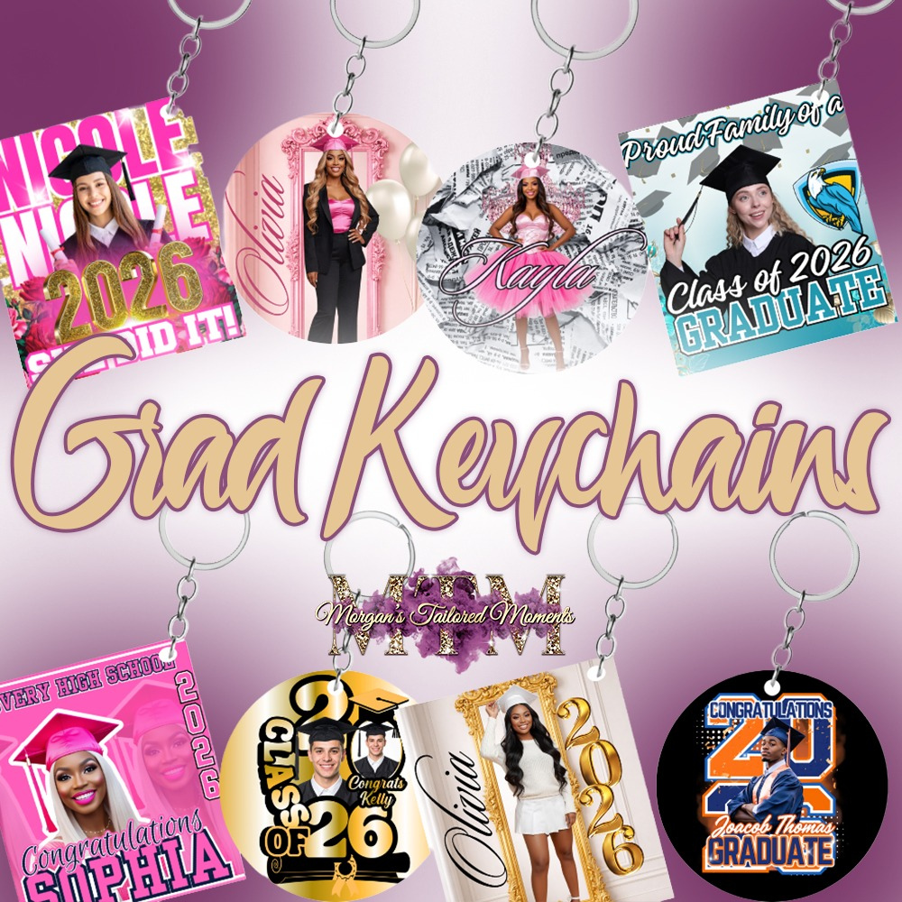 Custom Graduation Keychains 2026 | Personalized Photo Keychains | Senior Class Keychains