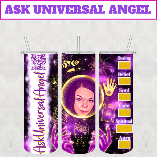 Customizable Psychic/Tarot Tumbler add Name,QR Code & Picture