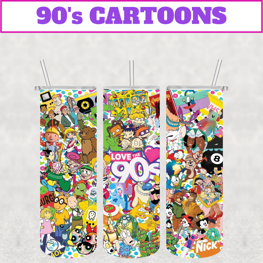 90's Cartoon Stainless Steel Tumbler