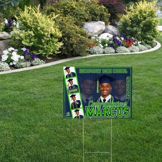 Custom Graduation Yard Signs | Personalized Grad Photo Yard Sign | Class of 2026 Lawn Sign