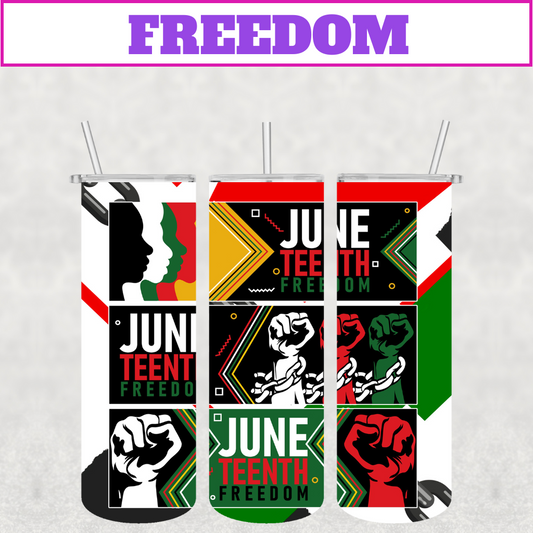 Juneteenth Freedom Stainless Steel Tumbler