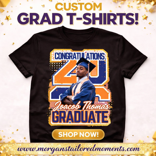 Custom Graduation T-Shirt – Class of 2026 | Personalized Photo or Name Tee