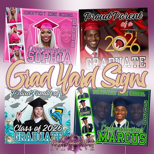Custom Graduation Yard Signs | Personalized Grad Photo Yard Sign | Class of 2026 Lawn Sign