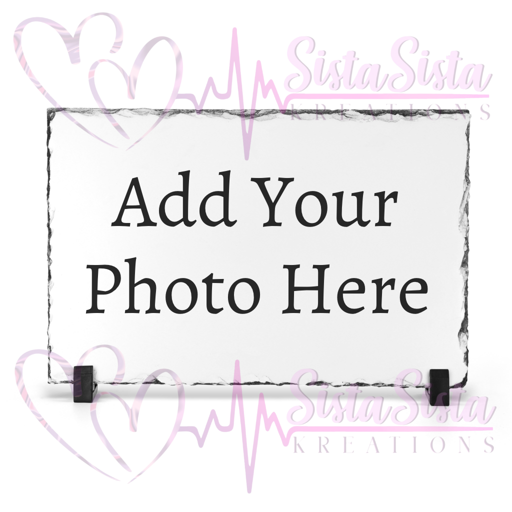 Personalized Rock Photo Slate 8in x 6in Add A Photo