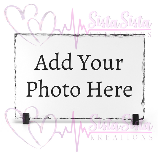Personalized Rock Photo Slate 8in x 6in Add A Photo