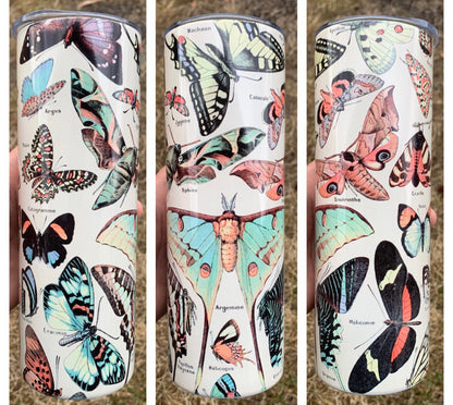 The Vintage Butterfly & Moth Steel Tumbler